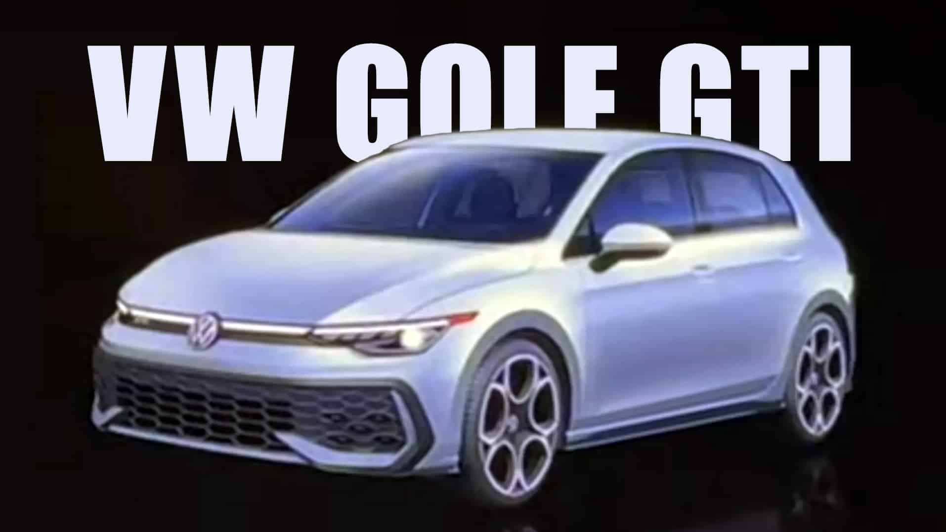 VW Golf GTI 2025 года представлен на информационно-развлекательном экране на выставке CES