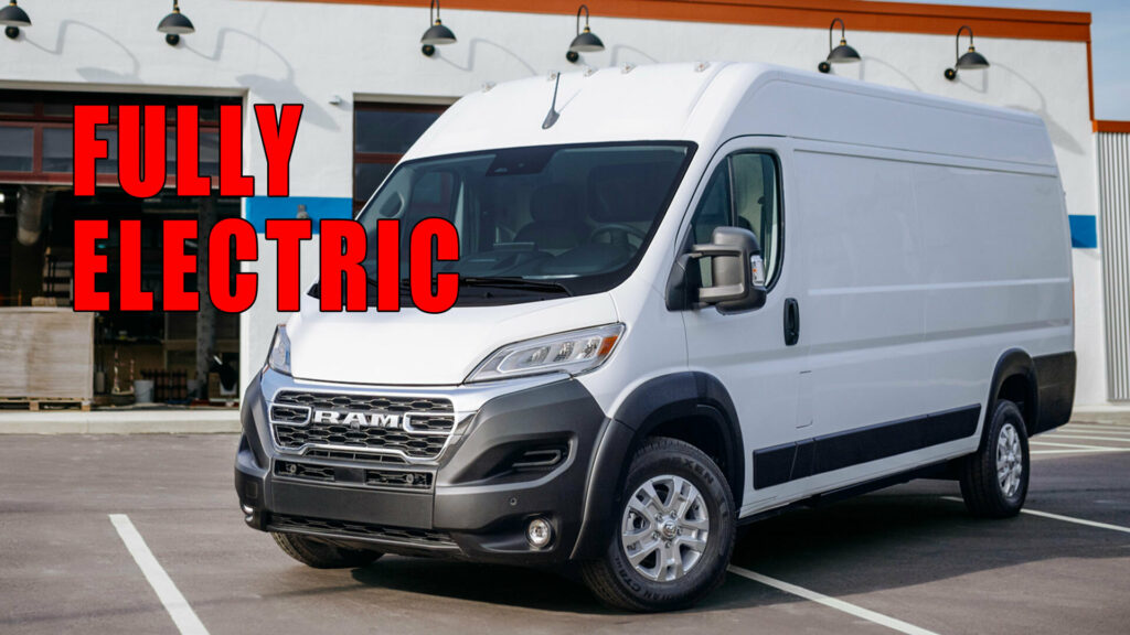  Ram ProMaster EV 2024 года дебютирует с запасом хода в 162 мили и лучшим в своем классе грузовым отсеком