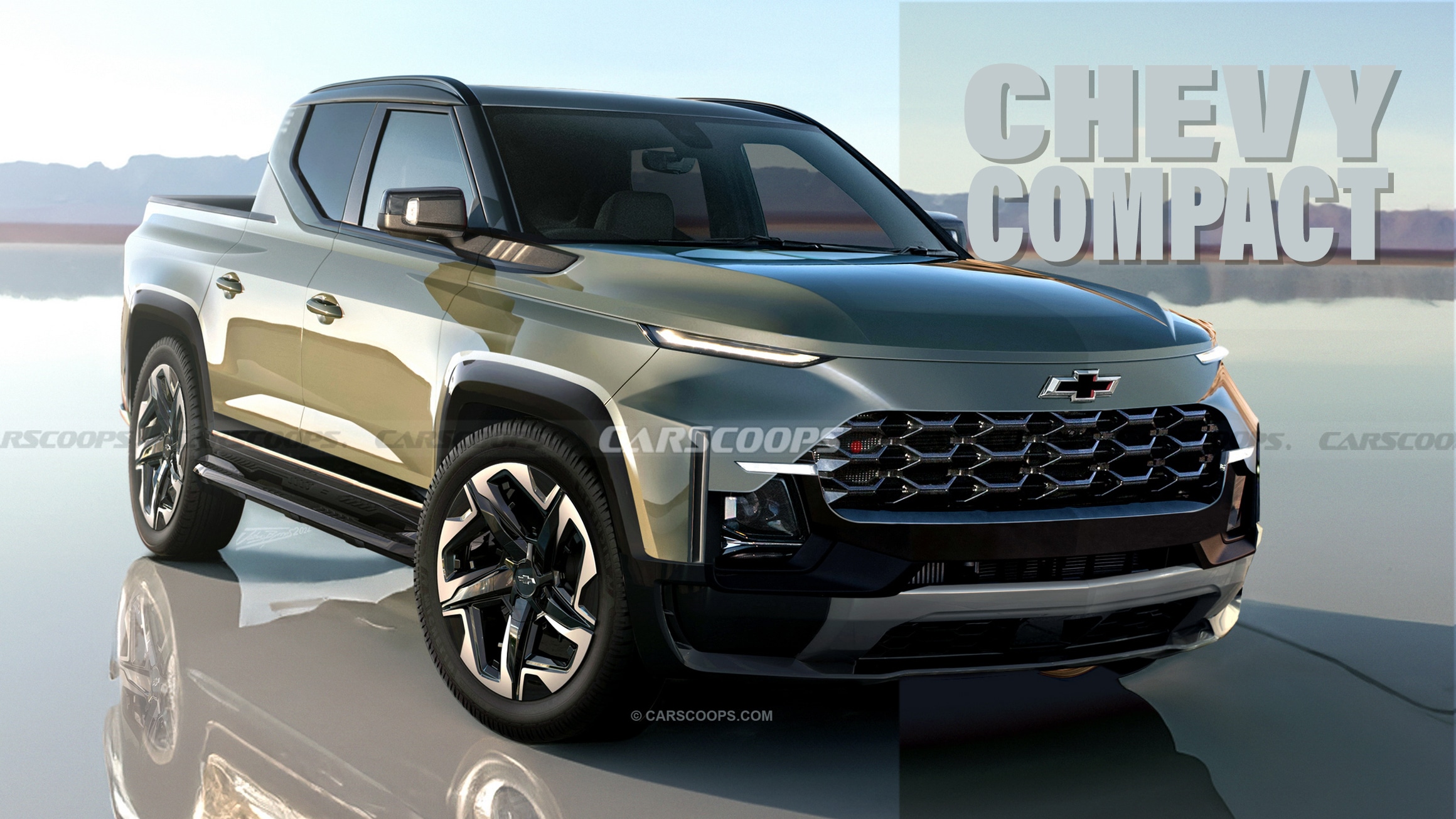 Компактный пикап Chevy 2026: как может выглядеть конкурент Ford Maverick от GM