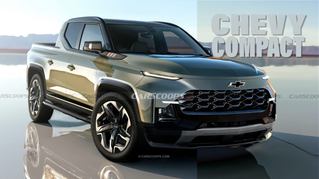  Компактный пикап Chevy 2026: как может выглядеть конкурент Ford Maverick от GM